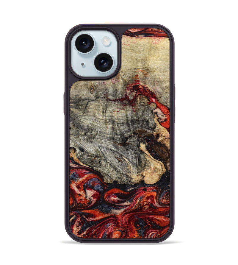 iPhone 15 Wood Phone Case - Suellen (Red, 800019)
