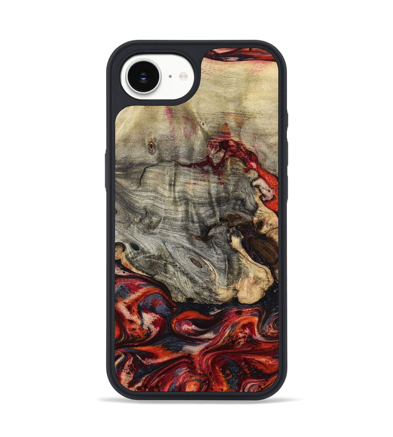 iPhone 16e Wood Phone Case - Suellen (Red, 800019)