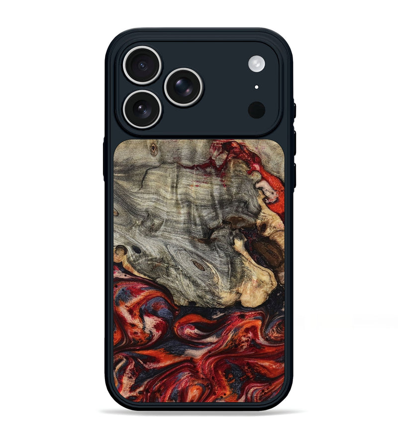 iPhone 17 Pro Max Wood Phone Case - Suellen (Red, 800019)