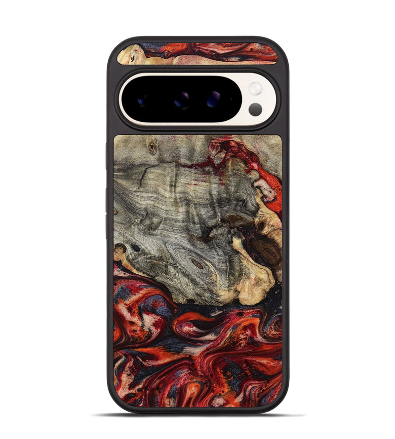 Pixel 9 Pro Wood Phone Case - Suellen (Red, 800019)