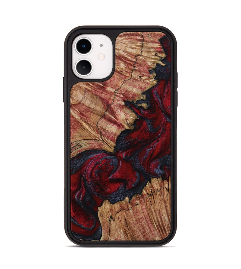 iPhone 11 Wood Phone Case - Roxanna (Red, 800020)