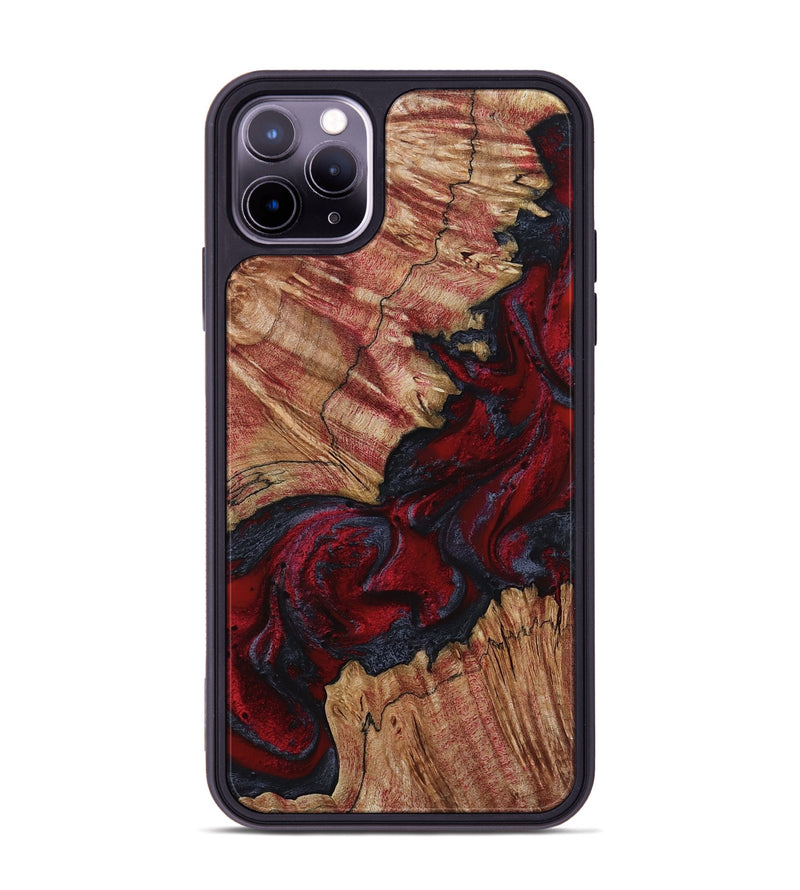 iPhone 11 Pro Max Wood Phone Case - Roxanna (Red, 800020)