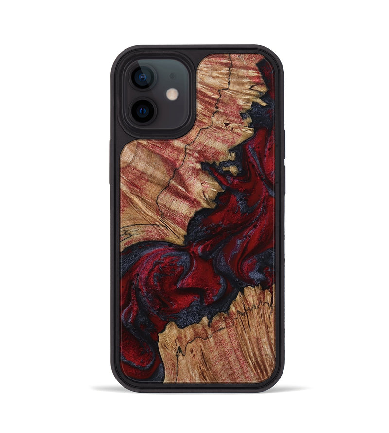iPhone 12 Wood Phone Case - Roxanna (Red, 800020)