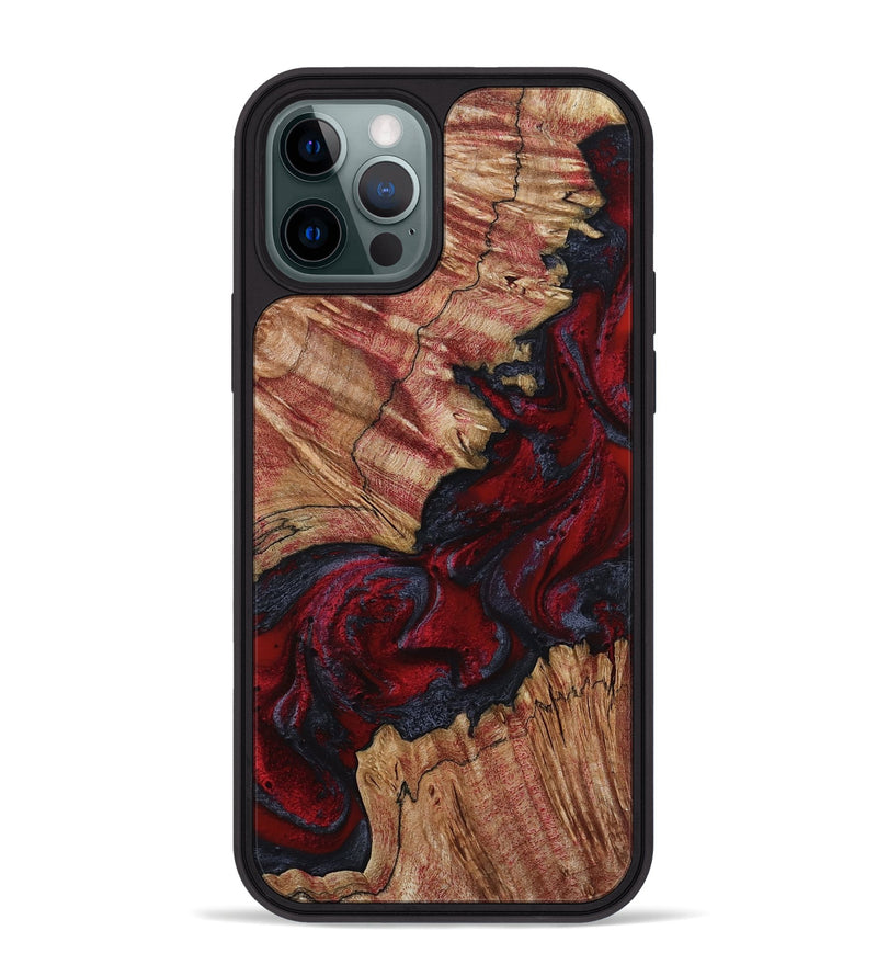 iPhone 12 Pro Max Wood Phone Case - Roxanna (Red, 800020)