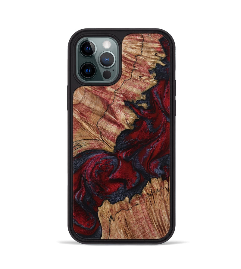 iPhone 12 Pro Wood Phone Case - Roxanna (Red, 800020)