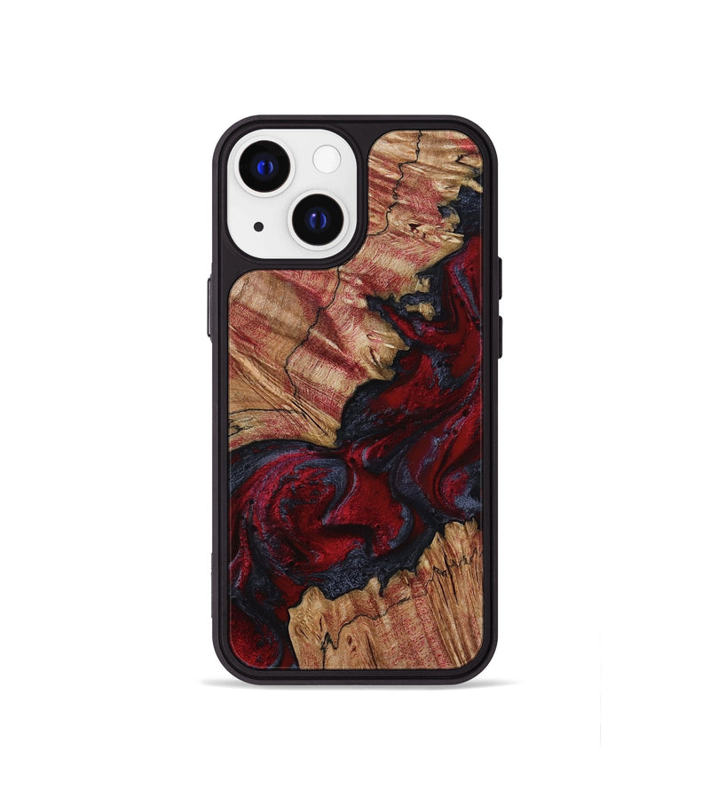 iPhone 13 mini Wood Phone Case - Roxanna (Red, 800020)