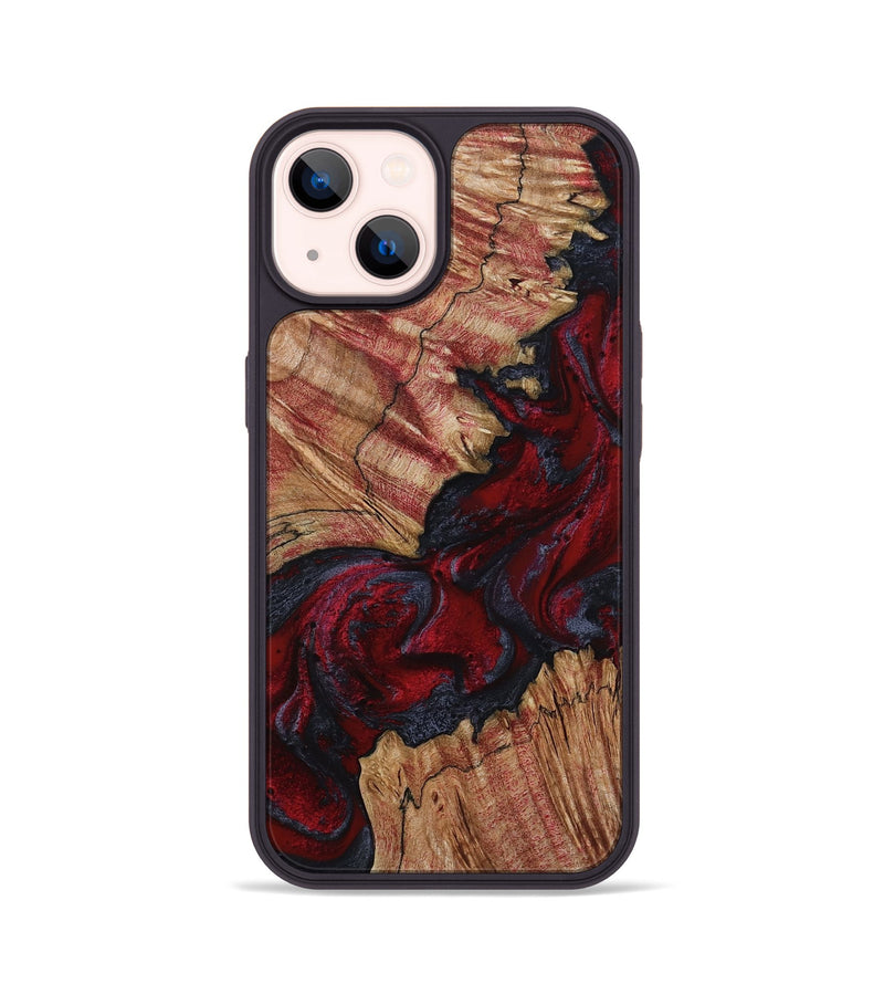 iPhone 14 Wood Phone Case - Roxanna (Red, 800020)