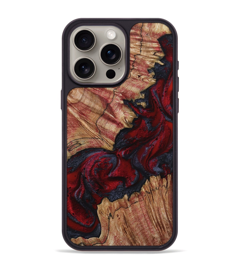 iPhone 15 Pro Max Wood Phone Case - Roxanna (Red, 800020)