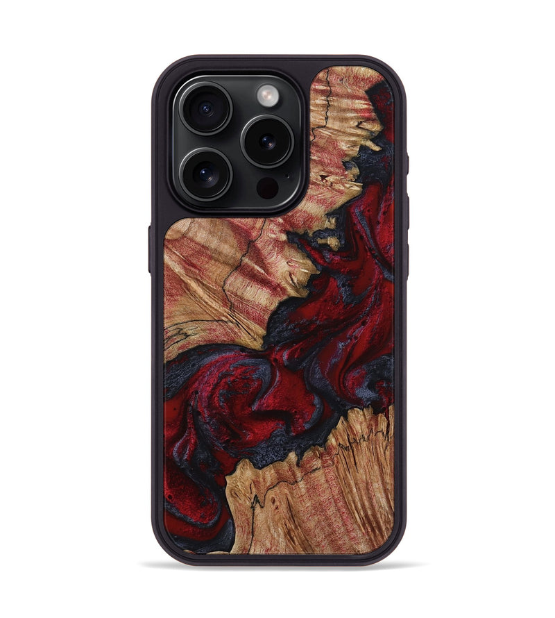 iPhone 15 Pro Wood Phone Case - Roxanna (Red, 800020)
