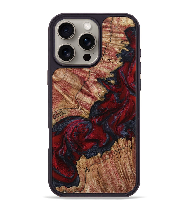iPhone 16 Pro Max Wood Phone Case - Roxanna (Red, 800020)