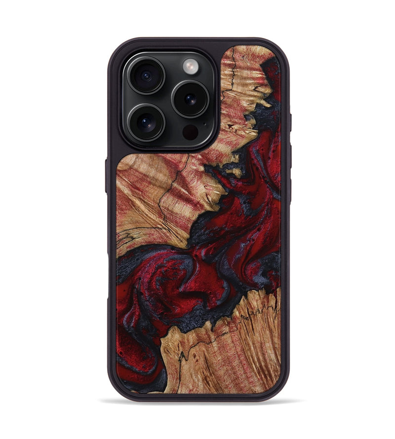 iPhone 16 Pro Wood Phone Case - Roxanna (Red, 800020)