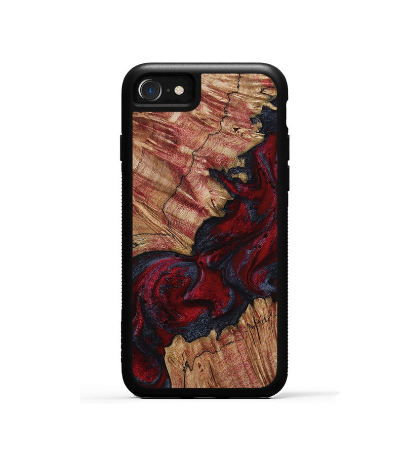 iPhone SE Wood Phone Case - Roxanna (Red, 800020)