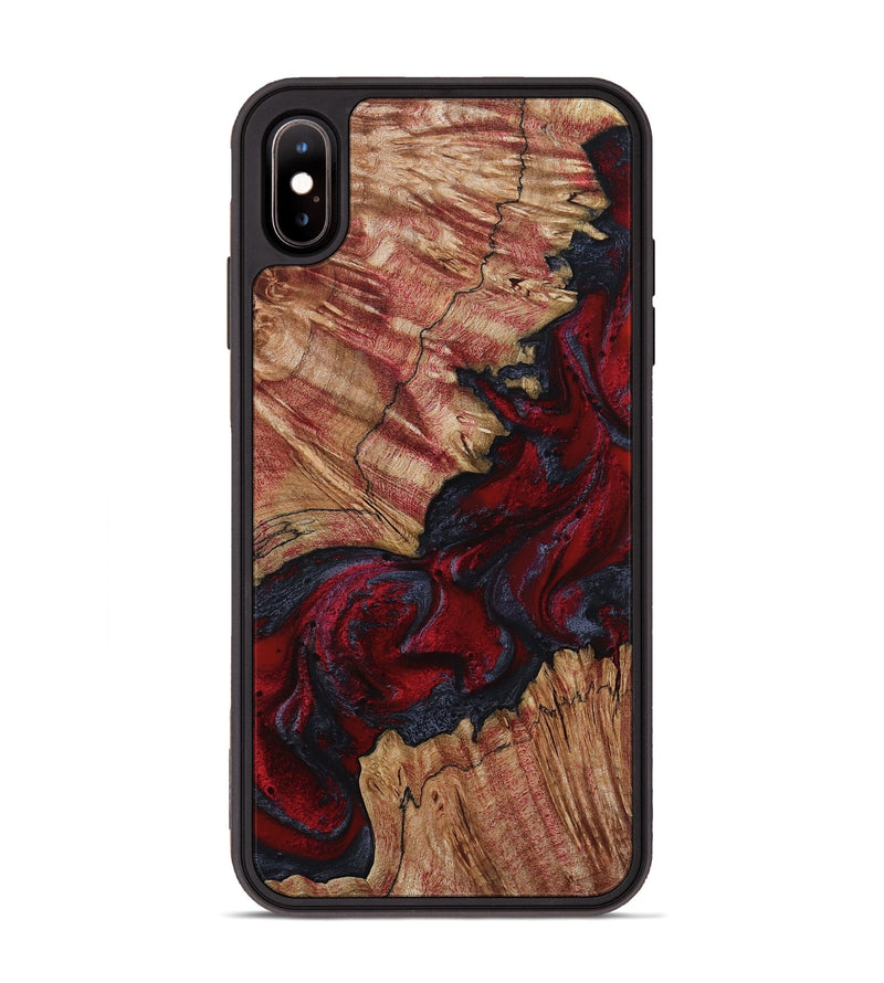 iPhone Xs Max Wood Phone Case - Roxanna (Red, 800020)