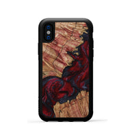 iPhone Xs Wood Phone Case - Roxanna (Red, 800020)