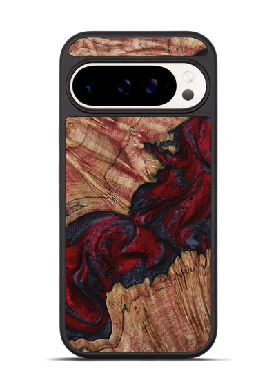 Pixel 9 Wood Phone Case - Roxanna (Red, 800020)