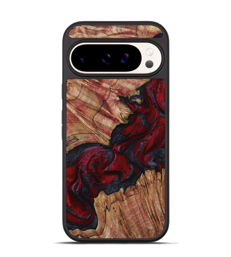 Pixel 9 Wood Phone Case - Roxanna (Red, 800020)