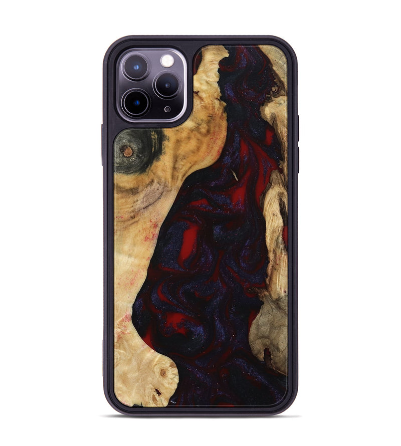 iPhone 11 Pro Max Wood Phone Case - Evelyn (Red, 800022)