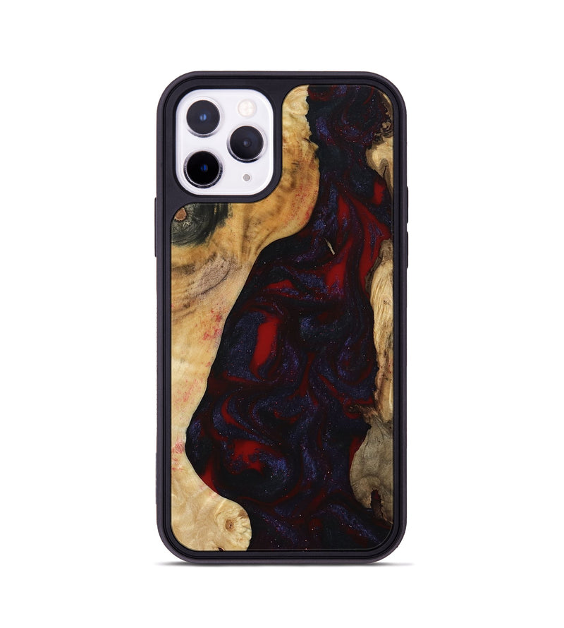iPhone 11 Pro Wood Phone Case - Evelyn (Red, 800022)