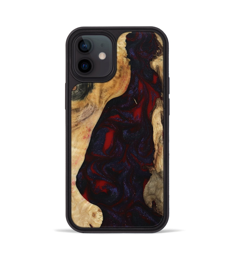 iPhone 12 Wood Phone Case - Evelyn (Red, 800022)