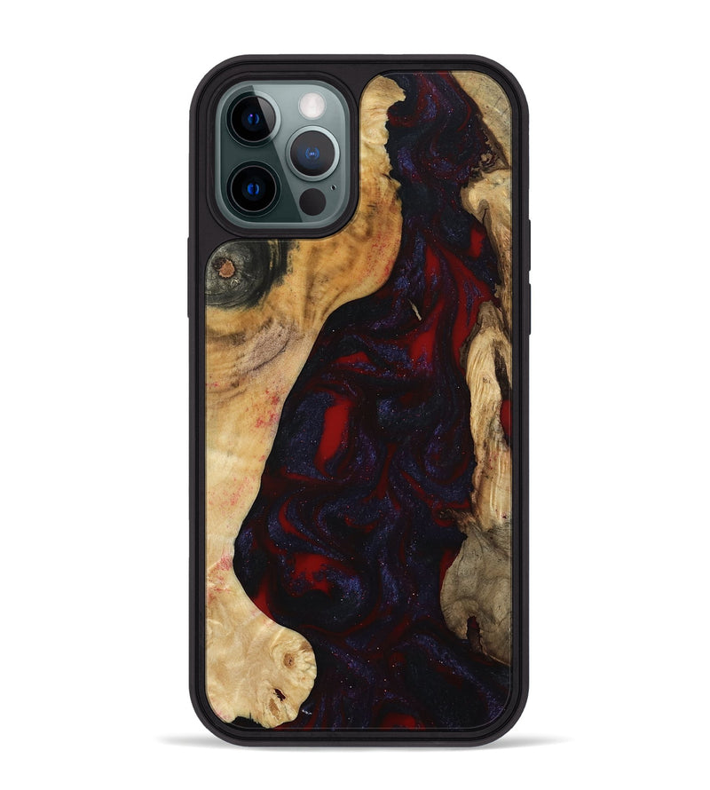 iPhone 12 Pro Max Wood Phone Case - Evelyn (Red, 800022)