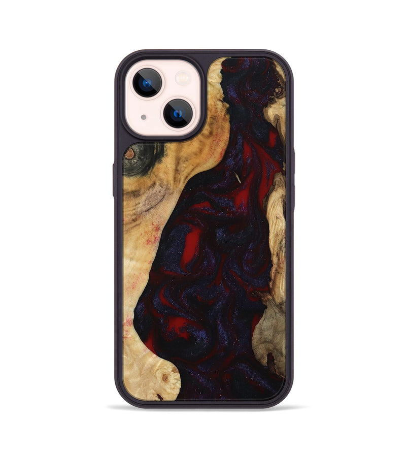 iPhone 14 Wood Phone Case - Evelyn (Red, 800022)