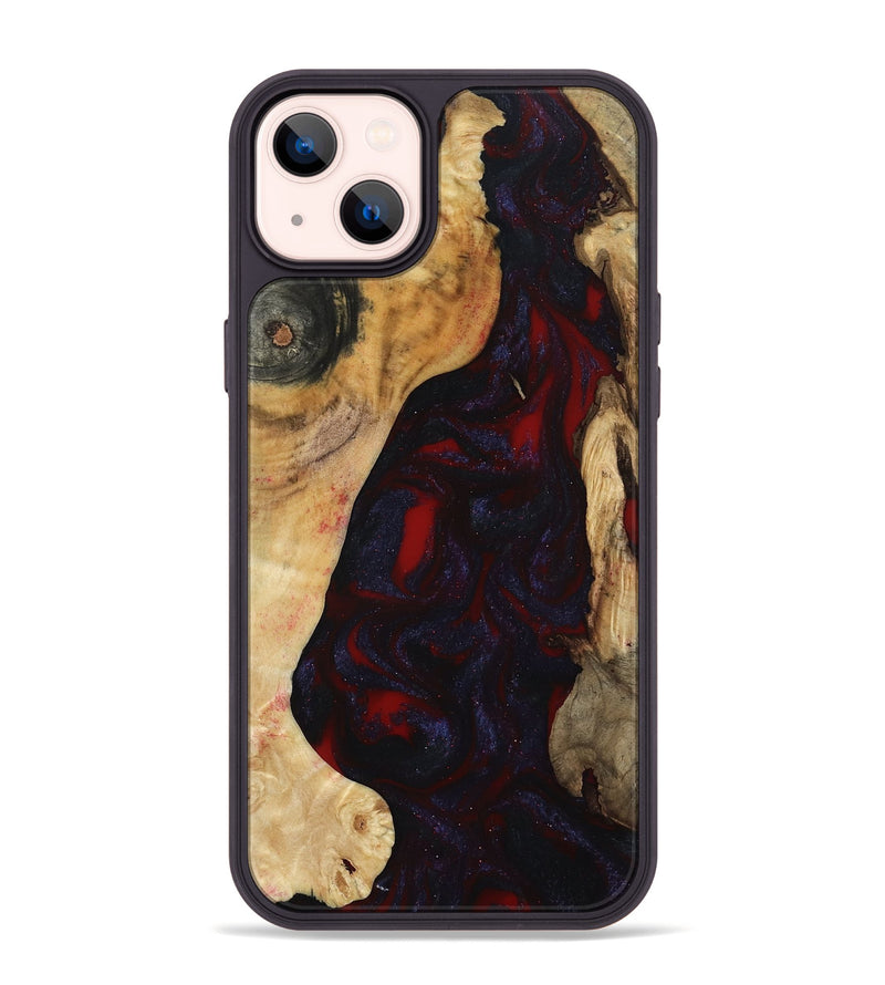 iPhone 14 Plus Wood Phone Case - Evelyn (Red, 800022)