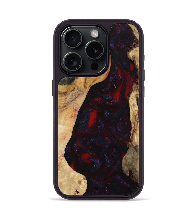 iPhone 15 Pro Wood Phone Case - Evelyn (Red, 800022)