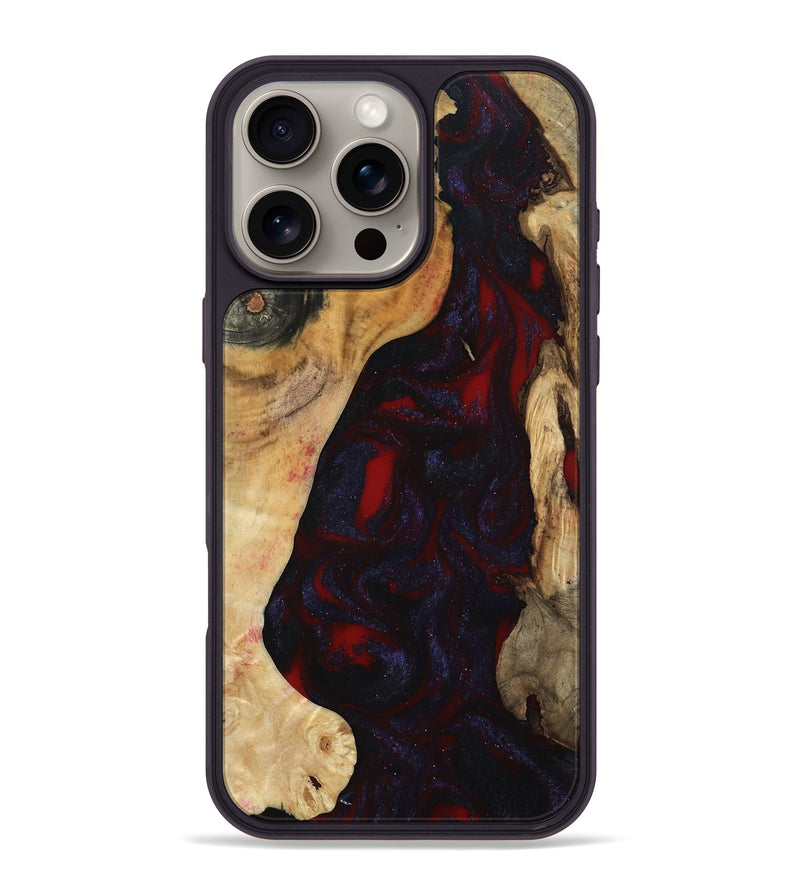 iPhone 16 Pro Max Wood Phone Case - Evelyn (Red, 800022)
