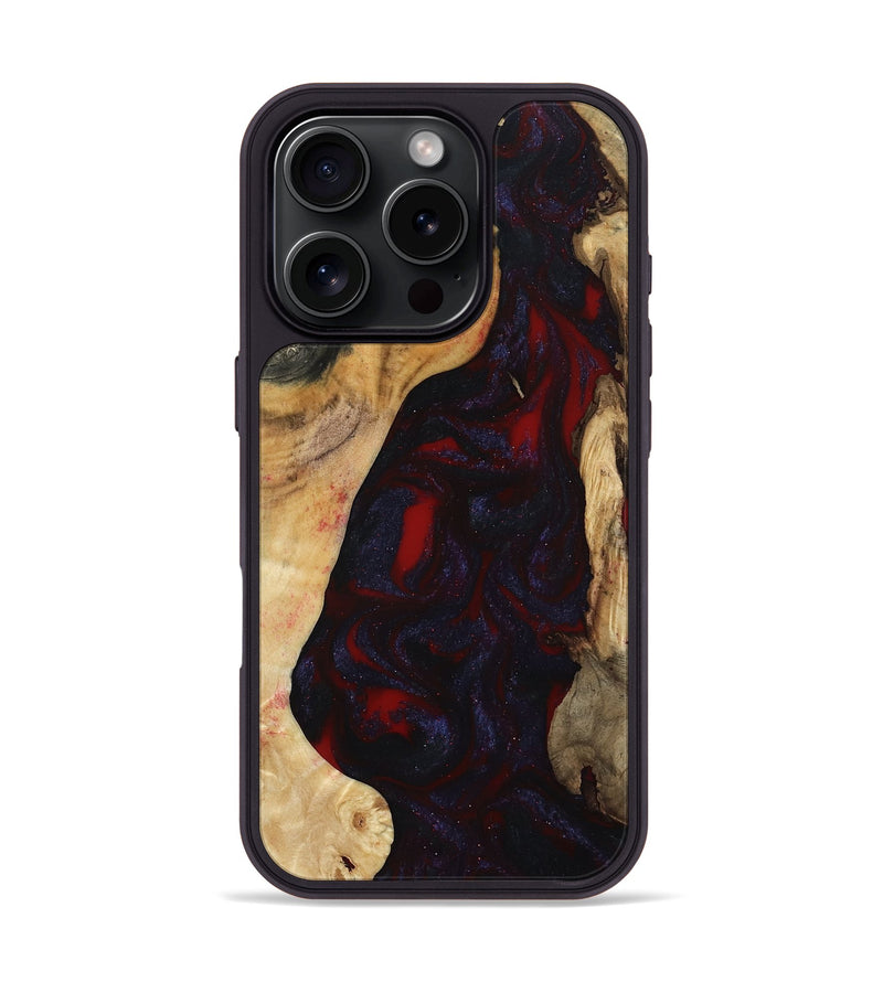 iPhone 16 Pro Wood Phone Case - Evelyn (Red, 800022)
