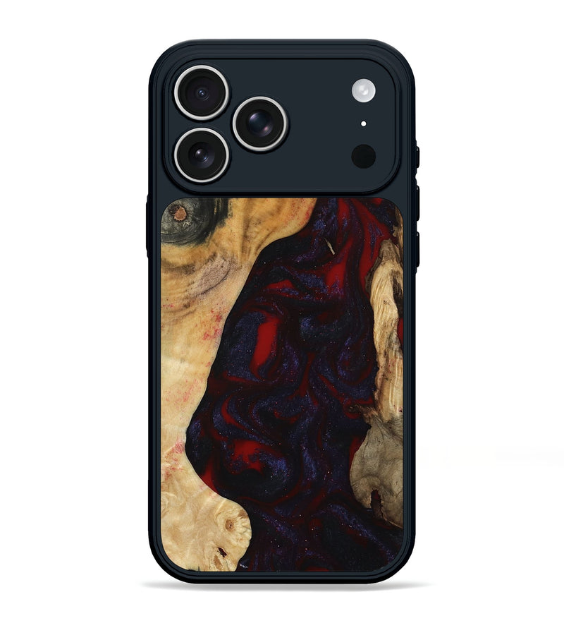iPhone 17 Pro Max Wood Phone Case - Evelyn (Red, 800022)