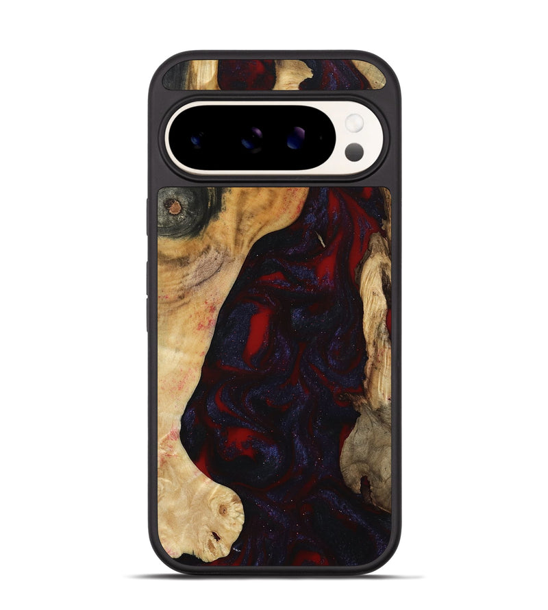 Pixel 9 Wood Phone Case - Evelyn (Red, 800022)