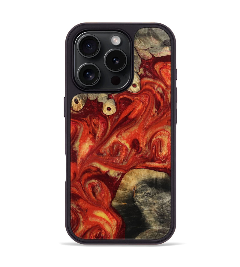 iPhone 16 Pro Wood Phone Case - Wheeler (Red, 800023)