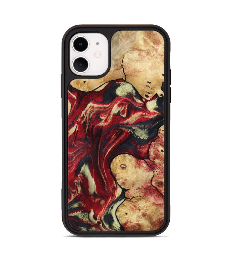 iPhone 11 Wood Phone Case - Cullen (Red, 800024)