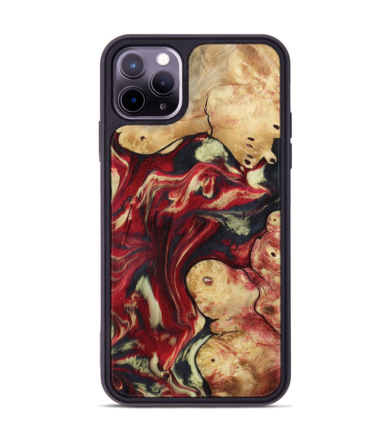 iPhone 11 Pro Max Wood Phone Case - Cullen (Red, 800024)