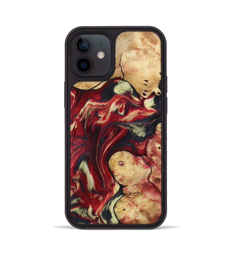 iPhone 12 Wood Phone Case - Cullen (Red, 800024)