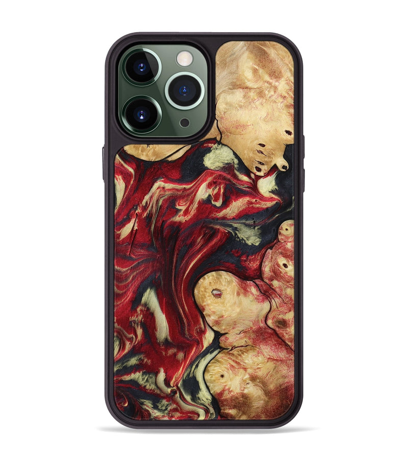iPhone 13 Pro Max Wood Phone Case - Cullen (Red, 800024)