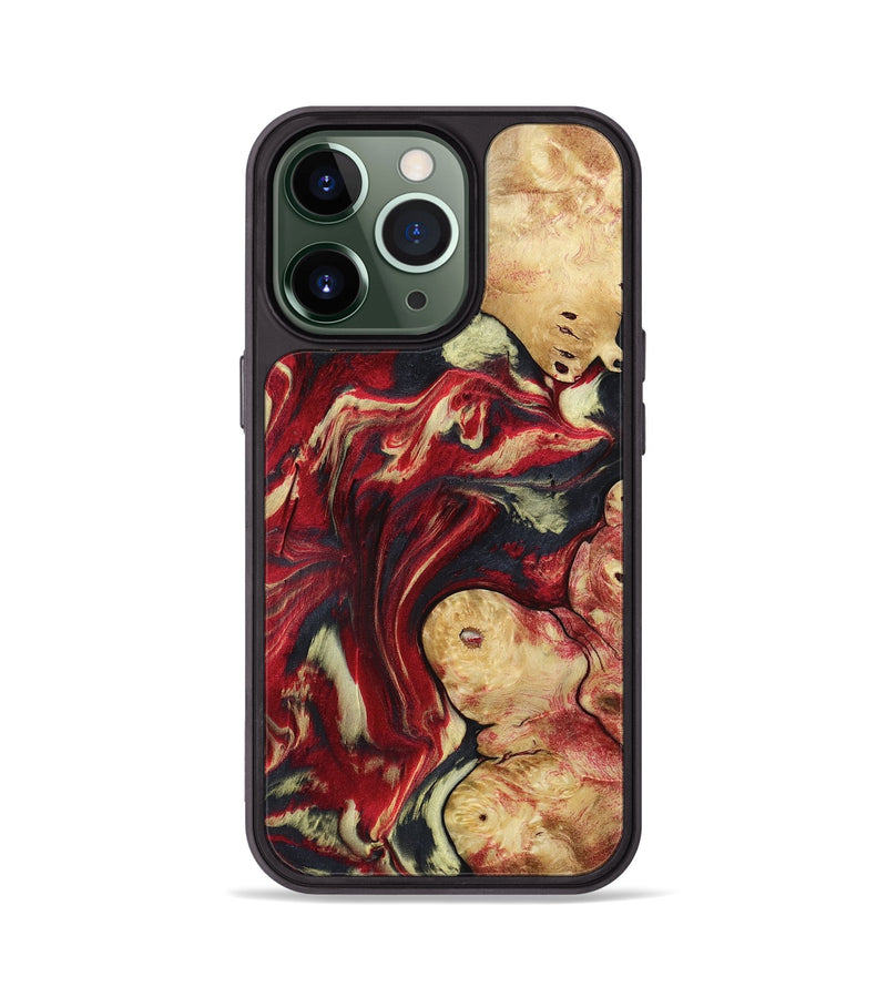 iPhone 13 Pro Wood Phone Case - Cullen (Red, 800024)
