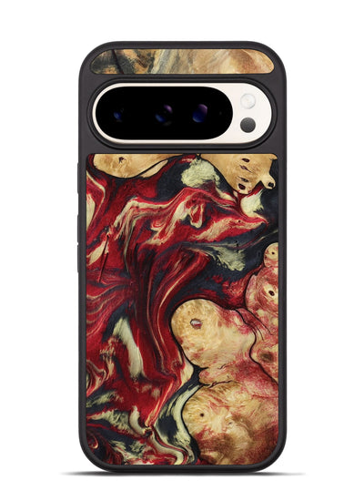 Pixel 9 Wood Phone Case - Cullen (Red, 800024)