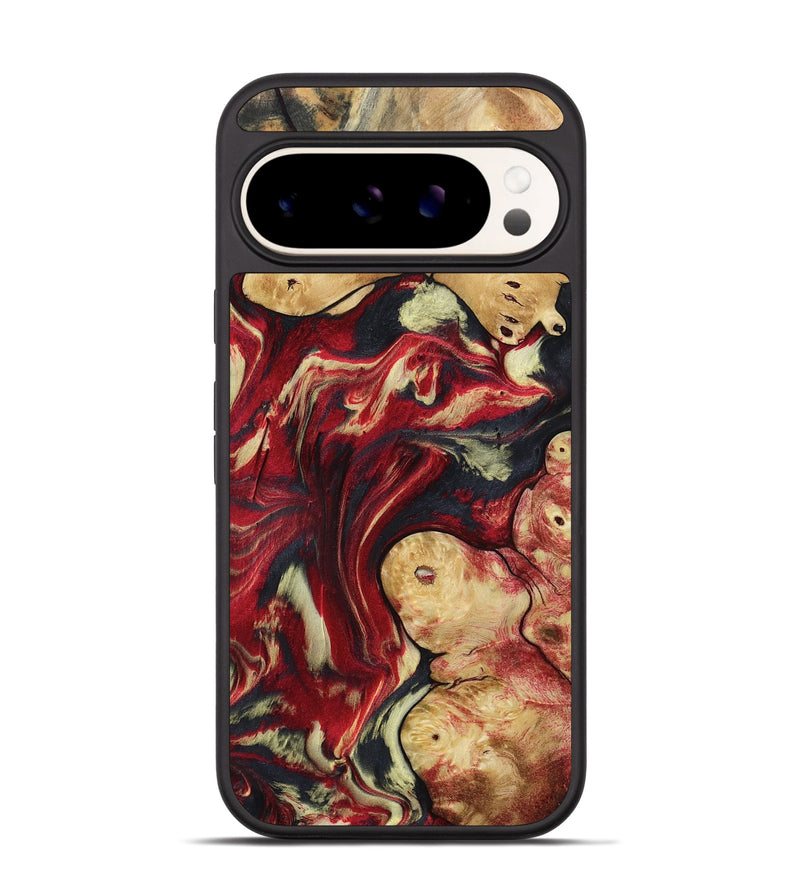Pixel 9 Wood Phone Case - Cullen (Red, 800024)