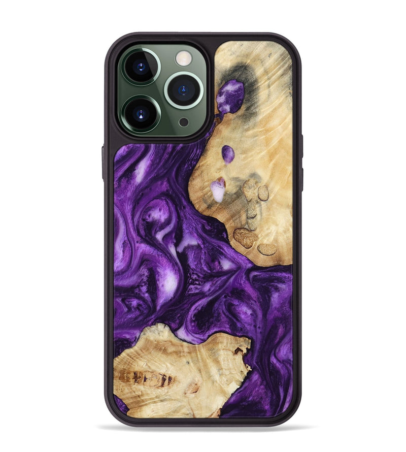 iPhone 13 Pro Max Wood Phone Case - Tressie (Purple, 800027)