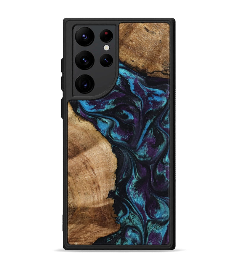 Galaxy S22 Ultra Wood Phone Case - Nikolas (Purple, 800028)