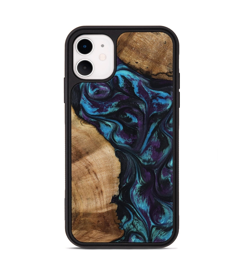 iPhone 11 Wood Phone Case - Nikolas (Purple, 800028)