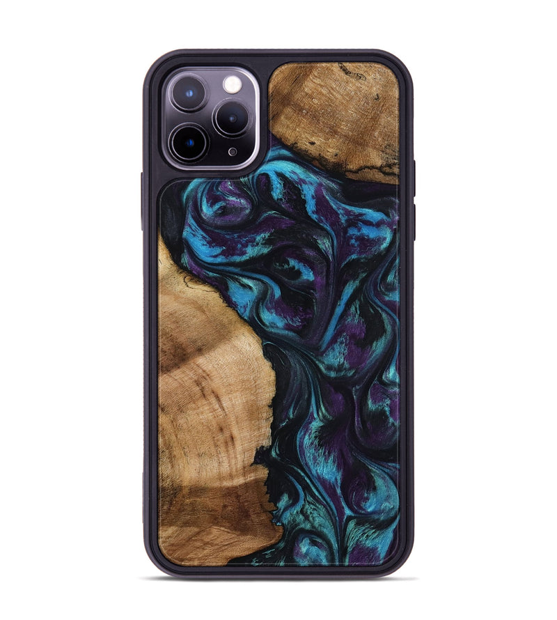 iPhone 11 Pro Max Wood Phone Case - Nikolas (Purple, 800028)