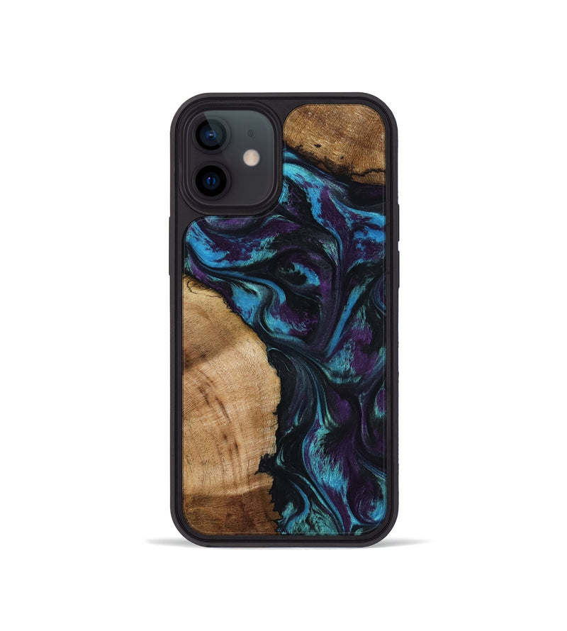 iPhone 12 mini Wood Phone Case - Nikolas (Purple, 800028)