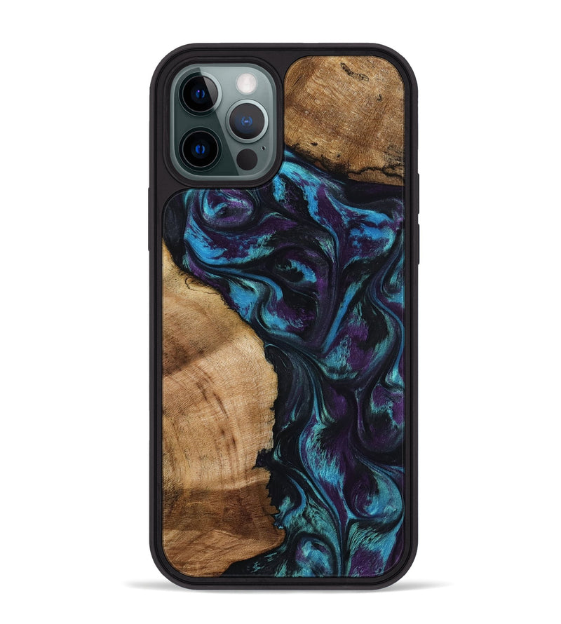 iPhone 12 Pro Max Wood Phone Case - Nikolas (Purple, 800028)