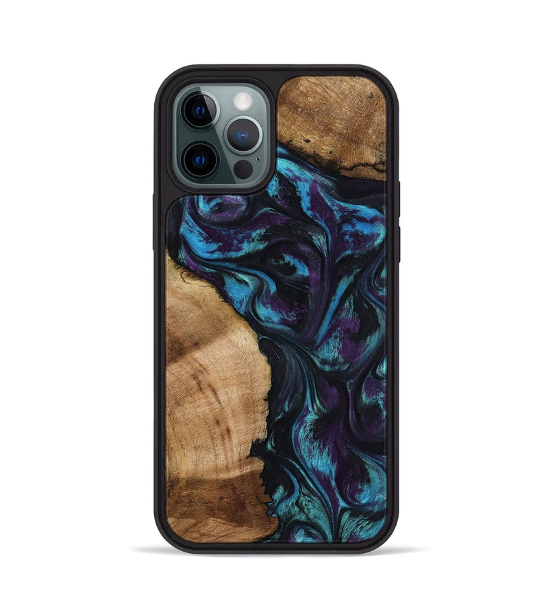 iPhone 12 Pro Wood Phone Case - Nikolas (Purple, 800028)