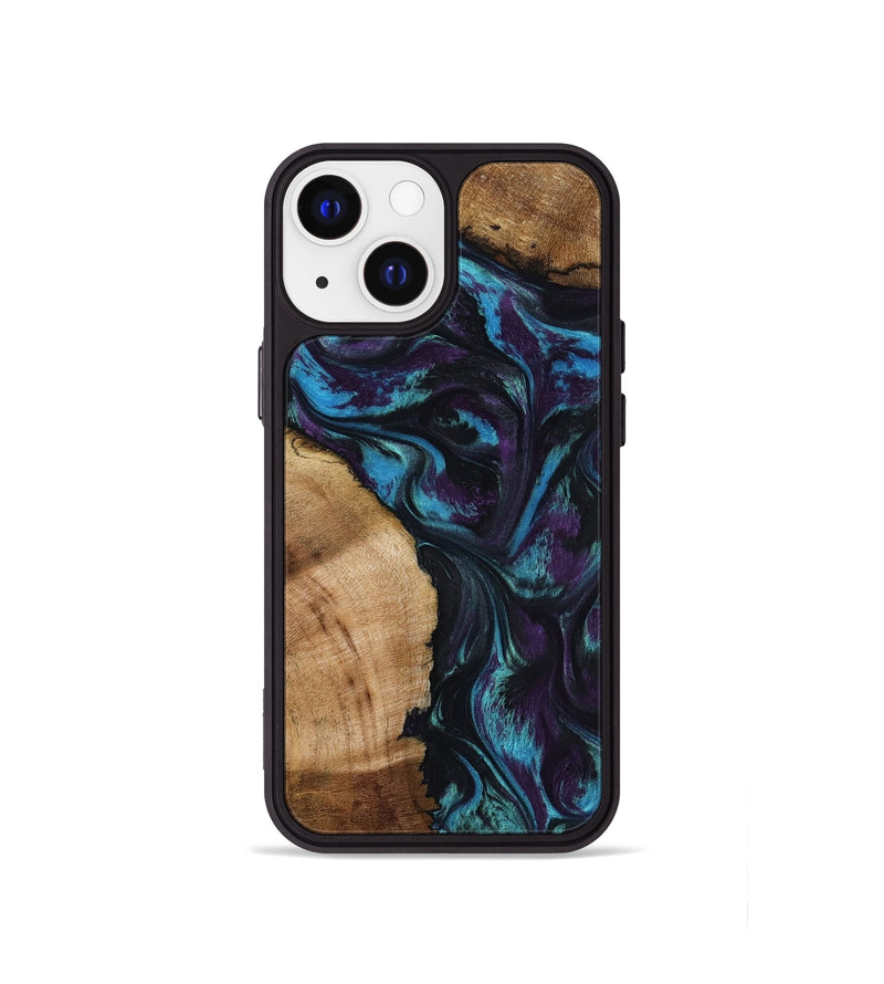 iPhone 13 mini Wood Phone Case - Nikolas (Purple, 800028)