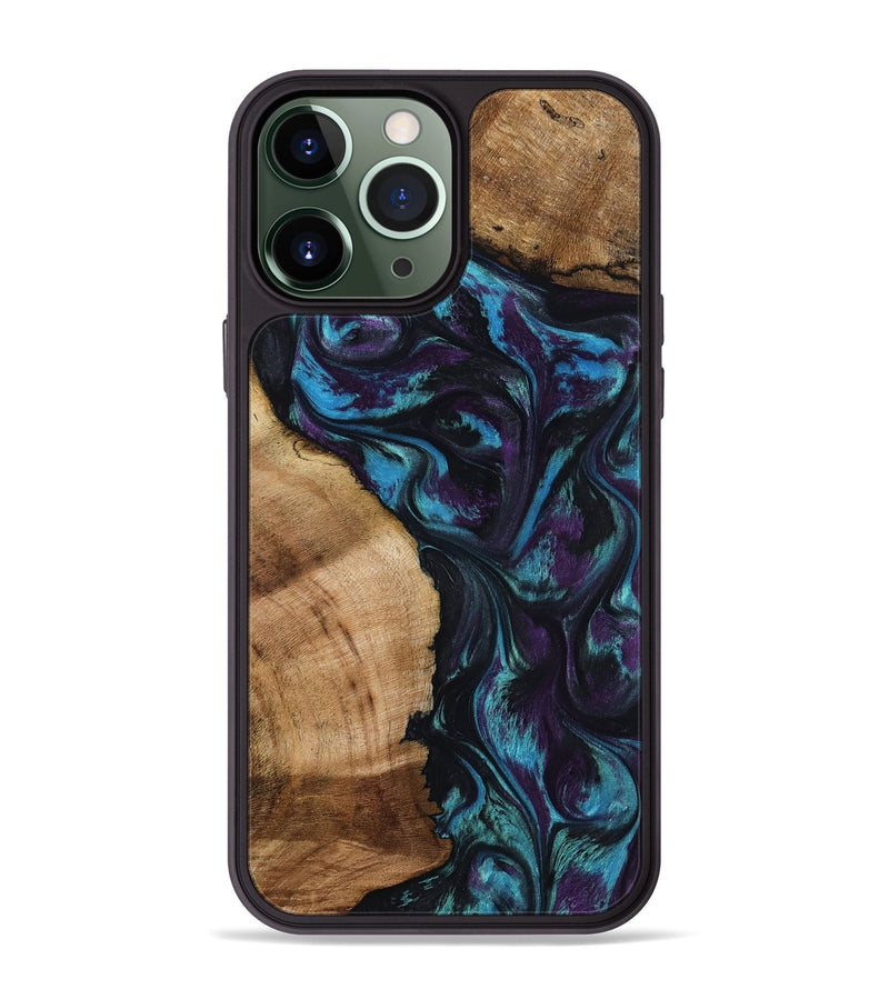 iPhone 13 Pro Max Wood Phone Case - Nikolas (Purple, 800028)
