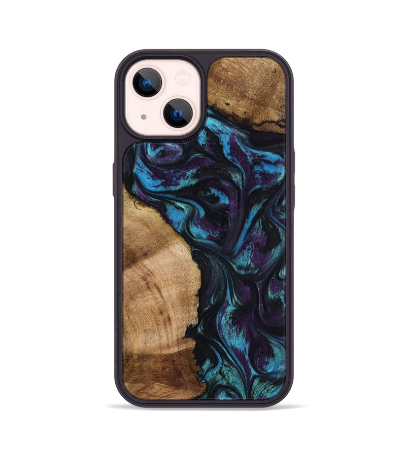 iPhone 14 Wood Phone Case - Nikolas (Purple, 800028)