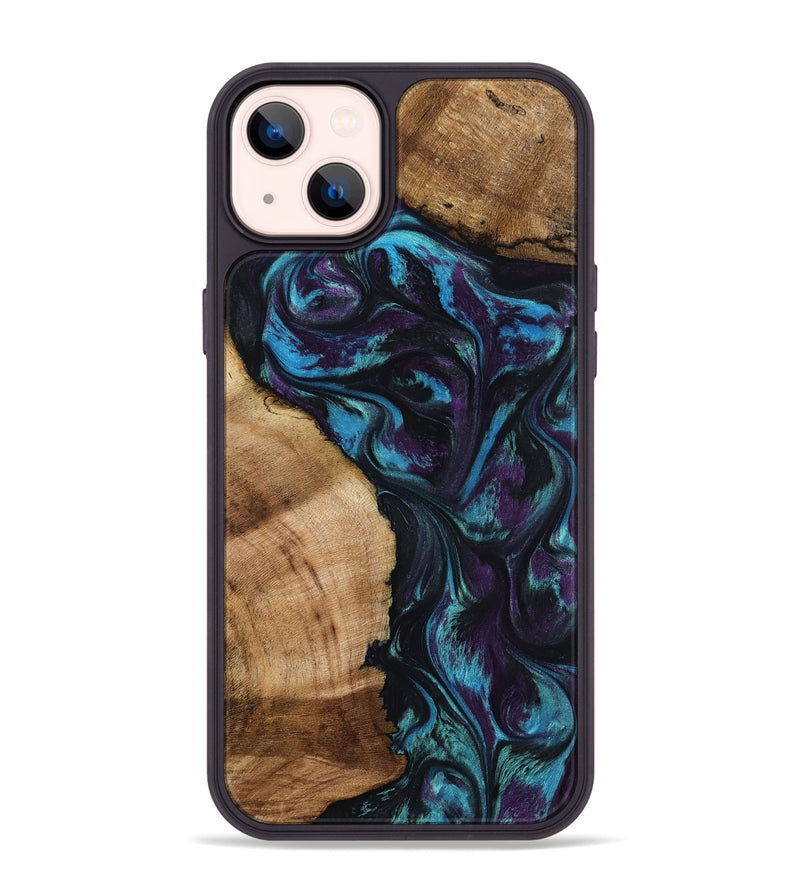 iPhone 14 Plus Wood Phone Case - Nikolas (Purple, 800028)